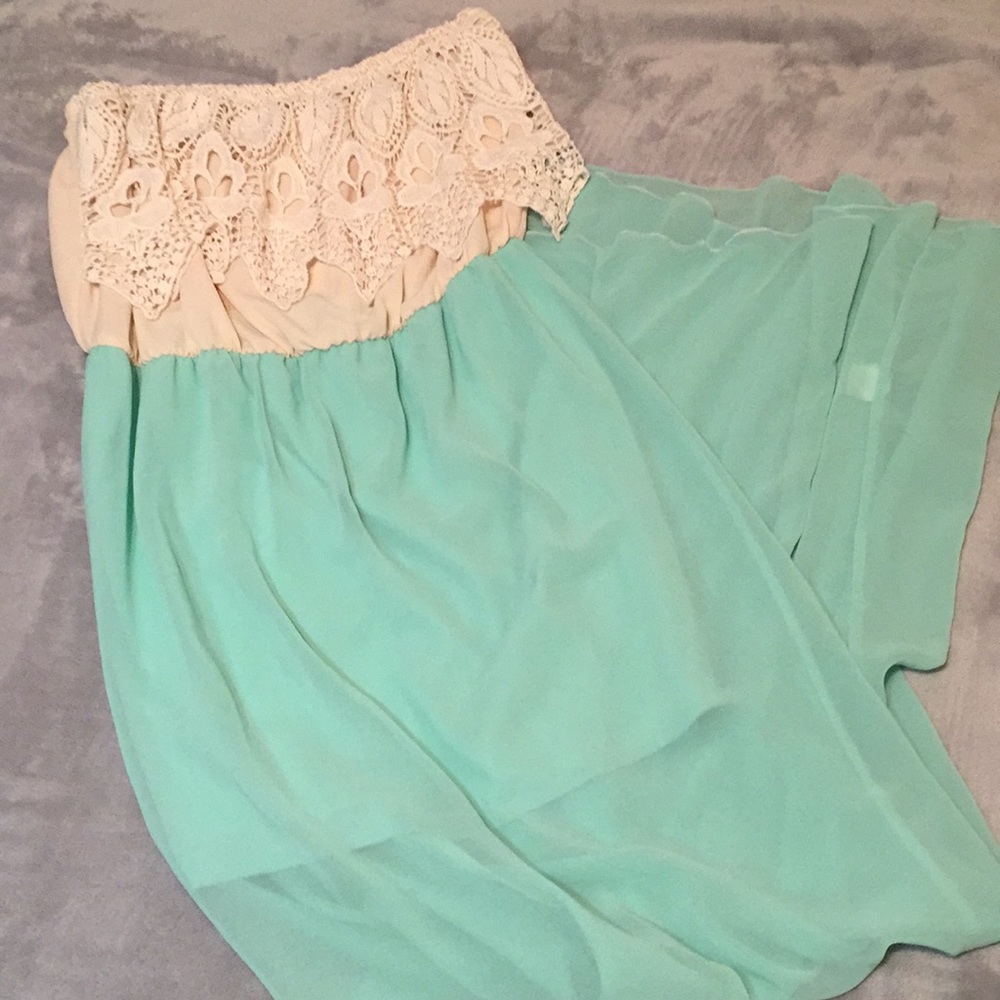 Mint blue dress